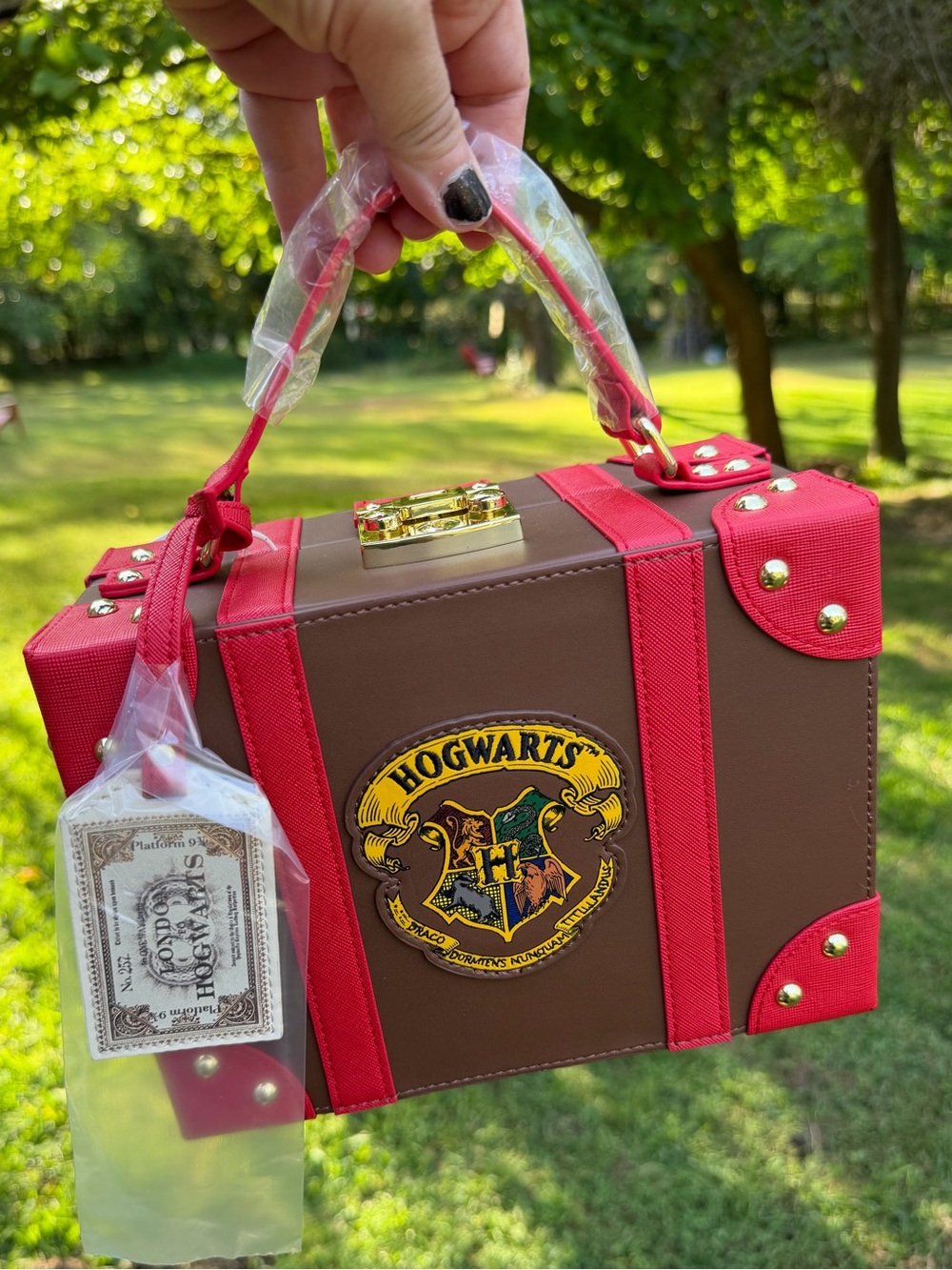 Loungefly Harry Potter Hogwarts Express Luggage Trunk Crossbody Bag NWT